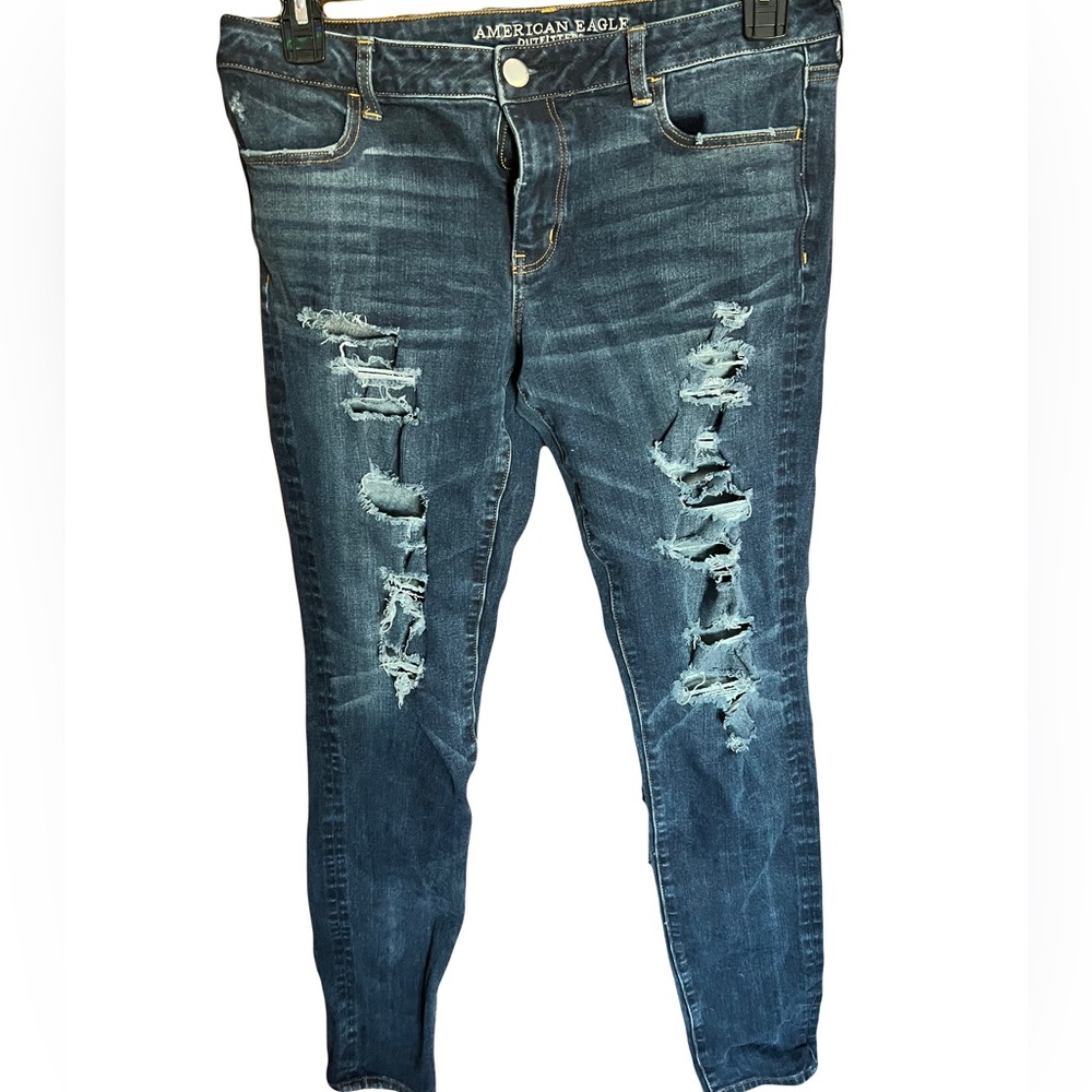 American Eagle Super Stretch X4 Skinney Jeans Size 14 X-Long
